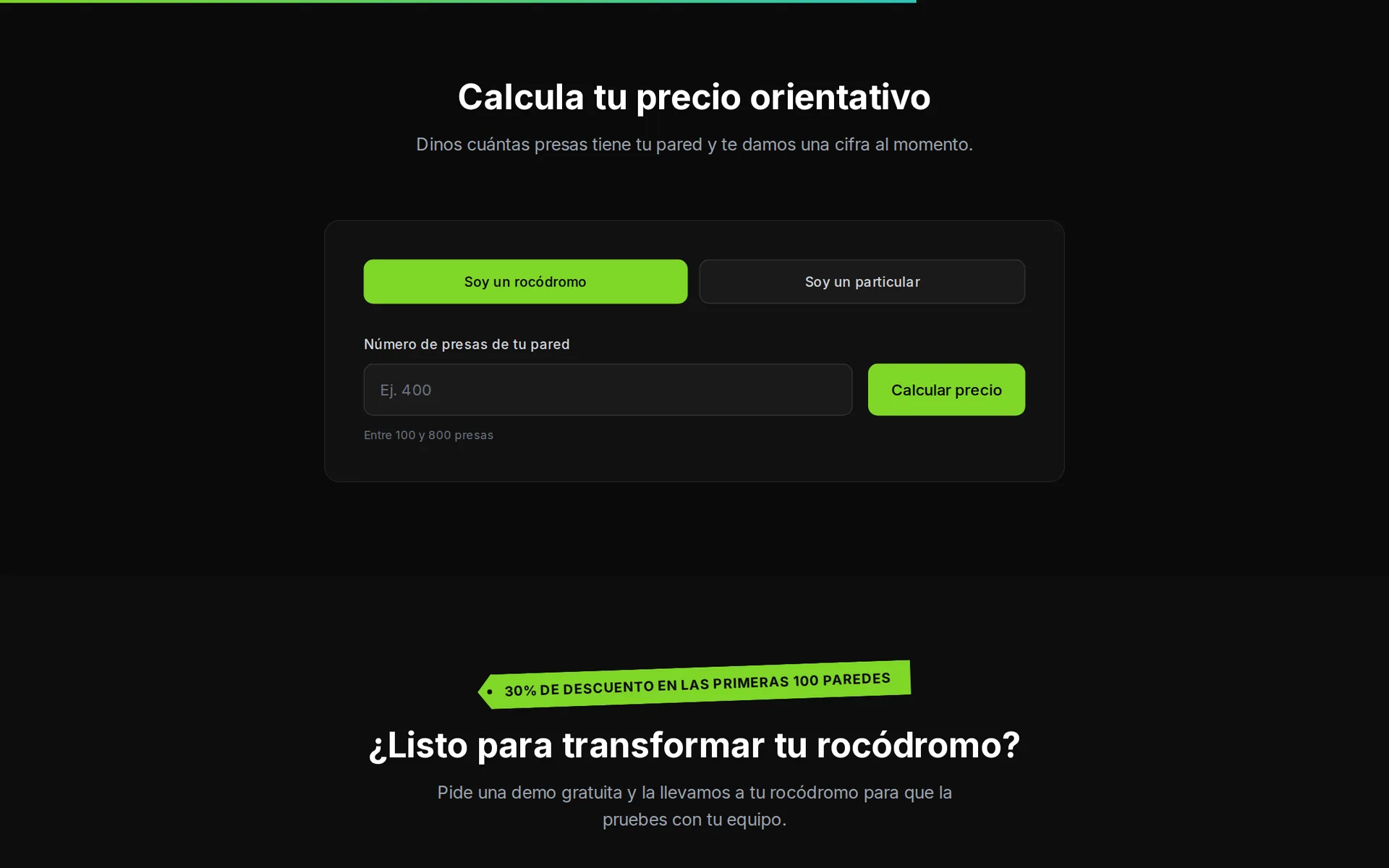 Calculadora de precio orientativo